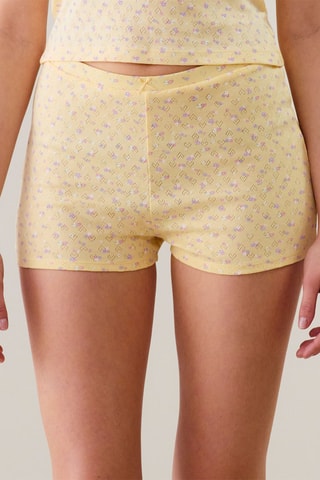 Calções de pijama Emmaliz - Amarelo e malva