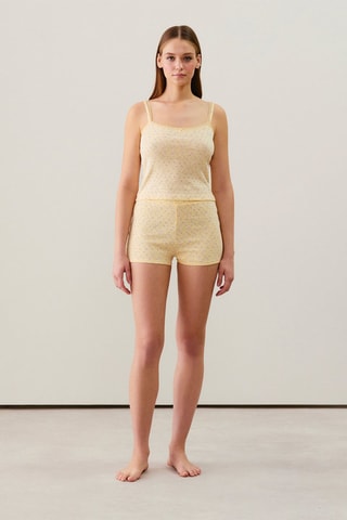 Calções de pijama Emmaliz - Amarelo e malva