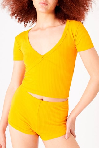 Top Crossribiz Amarelo-escuro
