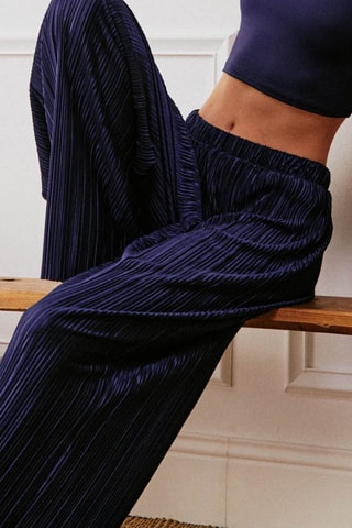 Crop top de pijama - Azul-marinho