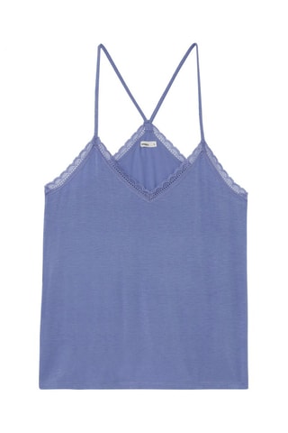 Top de pijama - Azul-cobalto