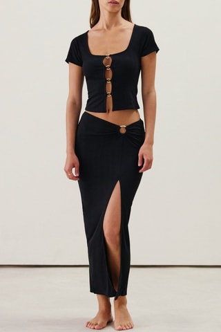 Top de pijama - Preto