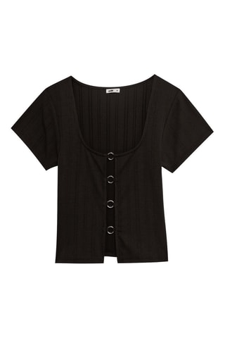 Top de pijama - Preto