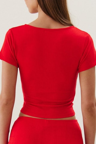 Top de pijama - Vermelho