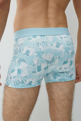 Boxers Repeatiz - Azul-celeste