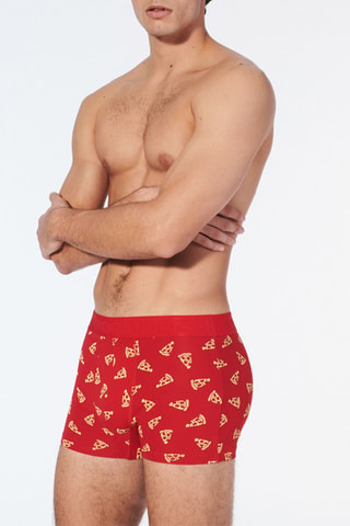Boxers Repeatiz - Vermelho e bege