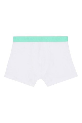 3 boxers Teenwaviz - Turquesa e branco