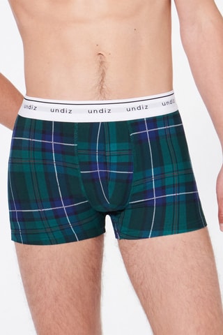 Boxers Boxeruniz Greencheckiz - verde-escuro e azul-escuro