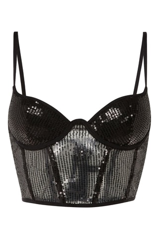 Bustier preformato Lovesequiniz - Nero - Undiz