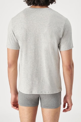 T-shirt de pijama - Cinzento-claro mesclado