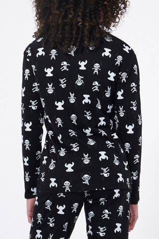 T-shirt de pijama Stitch Lilo e Stitch Disney - Preto