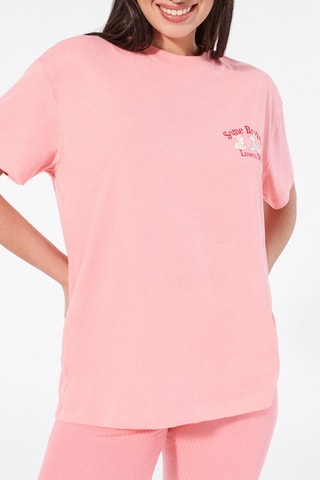 T-shirt de pijama Tambor e Miss Bunny Bambi Disney - coral e vermelho