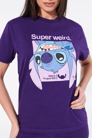 T-shirt Stitch Lilo e Stich Disney Engbasicstitchiz - Violeta