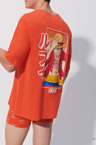 T-shirt Luffy One Piece Lyffypieciz - Coral - Undiz