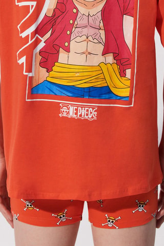 T-shirt Luffy One Piece Lyffypieciz - Coral - Undiz