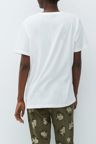 T-shirt em algodão biológico Pocalliz - Cru - Undiz