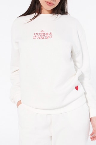 Sweat de pijama - Branco e vermelho
