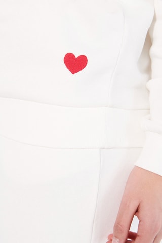 Sweat de pijama - Branco e vermelho