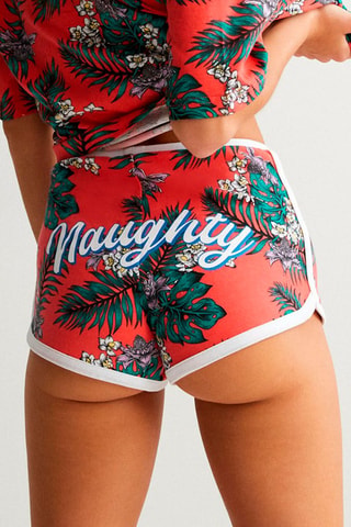 Calções Meeko e Percy Pocahontas Disney Tropinaughtiz - Vermelho e verde