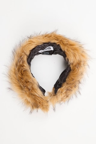 Col mixte Fakefur - Beige