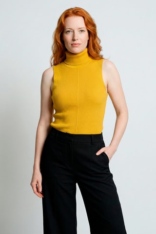 Pull sans manches Elora - Jaune