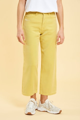 Jean 7/8 taille haute Paula - Jaune