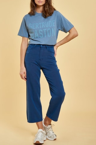 Jean 7/8 taille haute Paula - Bleu