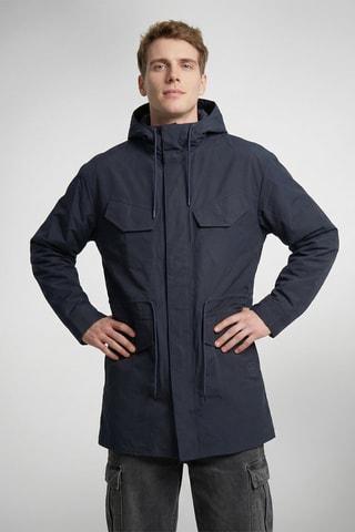 Parka à capuche Cerone - Bleu nuit