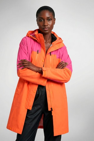 Parka à capuche mixte Dimitri - Orange et fuchsia