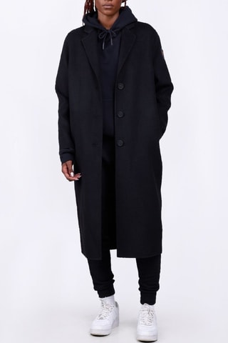 Manteau en laine mixte Aura - Noir