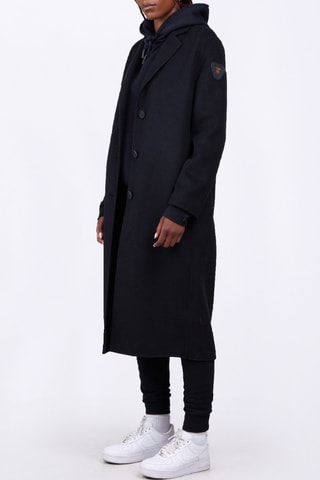 Manteau en laine mixte Aura - Noir