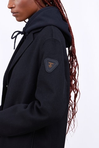 Manteau en laine mixte Aura - Noir
