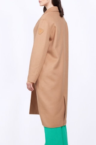 Manteau en laine mixte Aura - Marron clair
