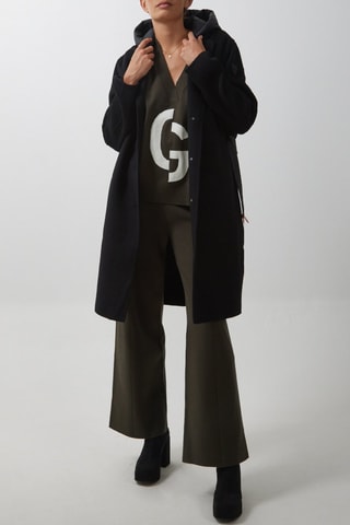 Manteau en laine Aurelia - Noir
