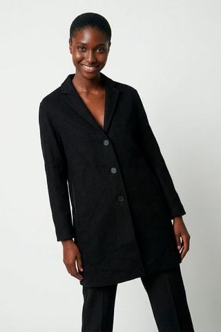 Manteau en laine mixte Aurel - Black