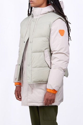 Parka à capuche et doudoune sans manches Marcus - Gris et rose