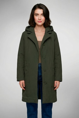 Veste longue à capuche Esther - Kaki