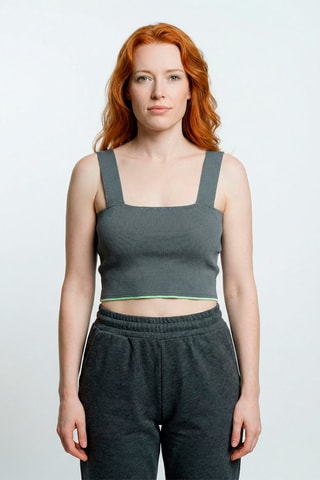 Crop top Danae - Bleu pétrole
