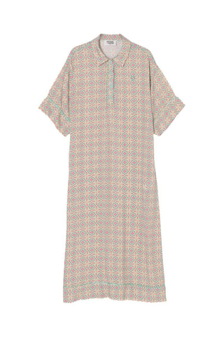 Vestido recto Veronica - Lima y rosa