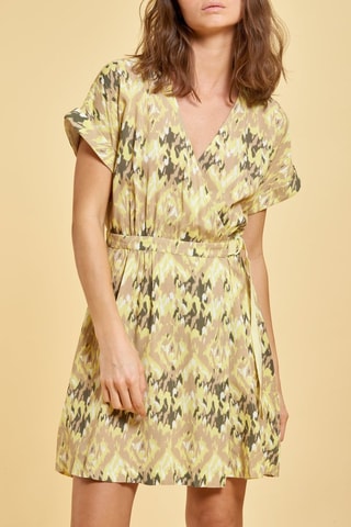 Robe portefeuille Lena - Jaune