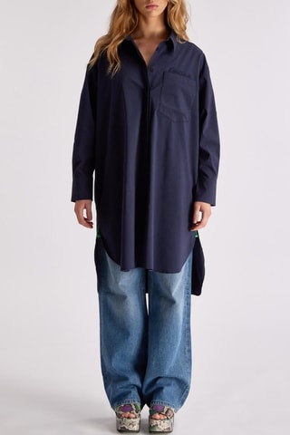 Vestido camisero Ama - Azul noche