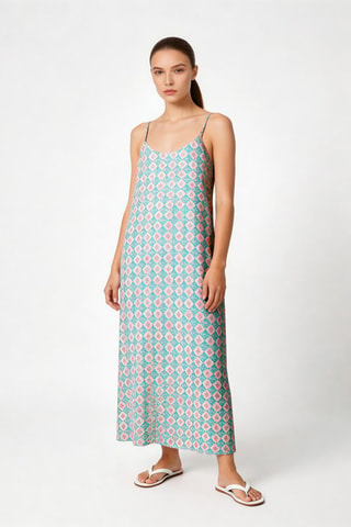 Robe longue Mayane - Turquoise