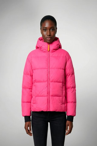 Doudoune à capuche mixte Mika - Fuchsia