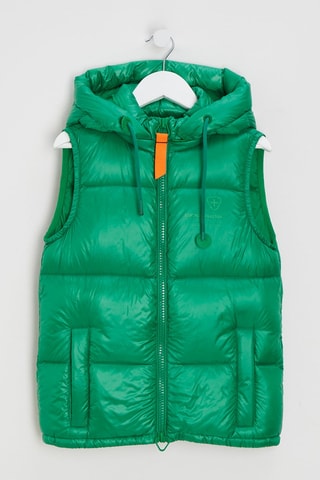 Doudoune à capuche sans manches Litces - Vert