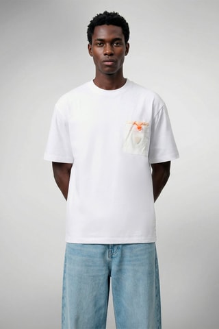 T-shirt mixte Barnabepocke - Blanc