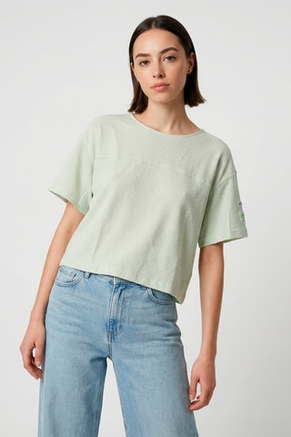 T-shirt cropped Paloma - Vert d’eau
