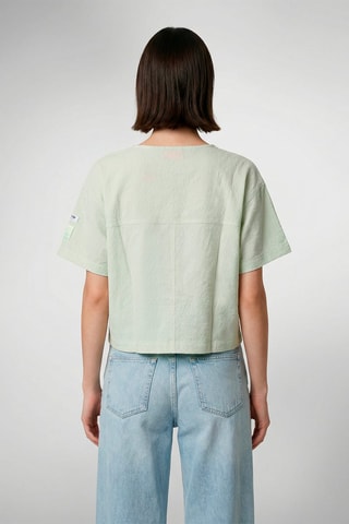 T-shirt cropped Paloma - Vert d’eau