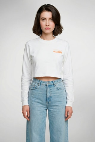 T-shirt cropped Eden - Blanc