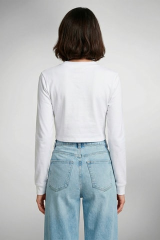 T-shirt cropped Eden - Blanc