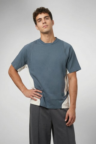 T-shirt mixte Garry - Gris et blanc
